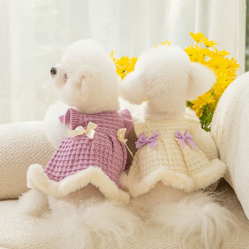 Bow Knit Pet Dress main product image