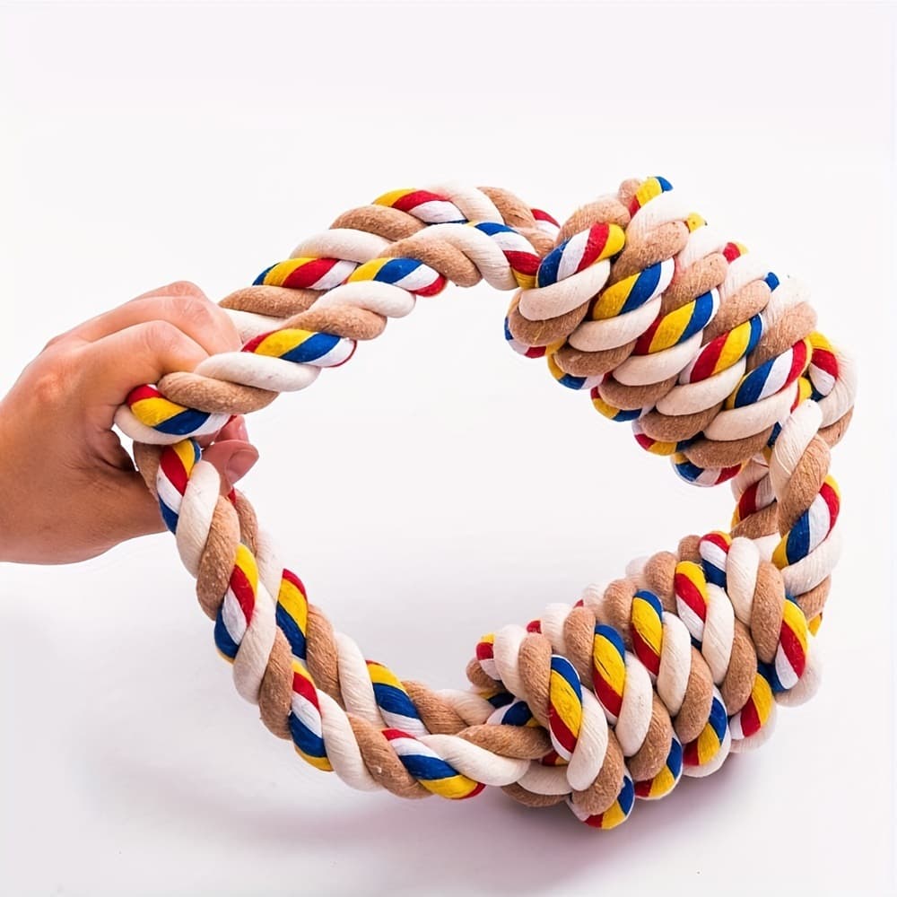 Jumbo cotton rope knot dog toy product view
