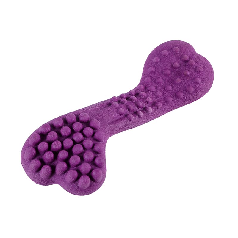 Purple TPR bone chew toy product view